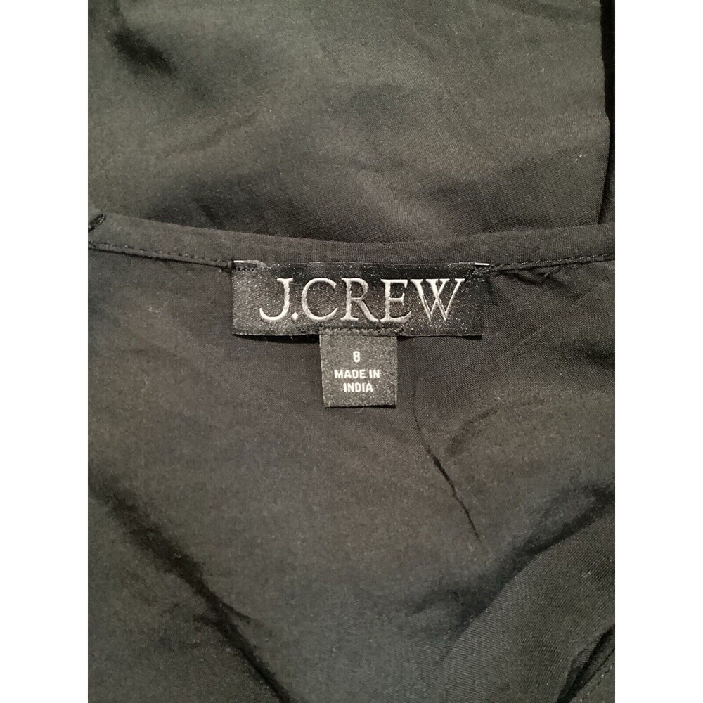J. Crew Black V-Neck Sleeveless Camisole 100% Viscose 8 NWOT - Picture 4 of 5